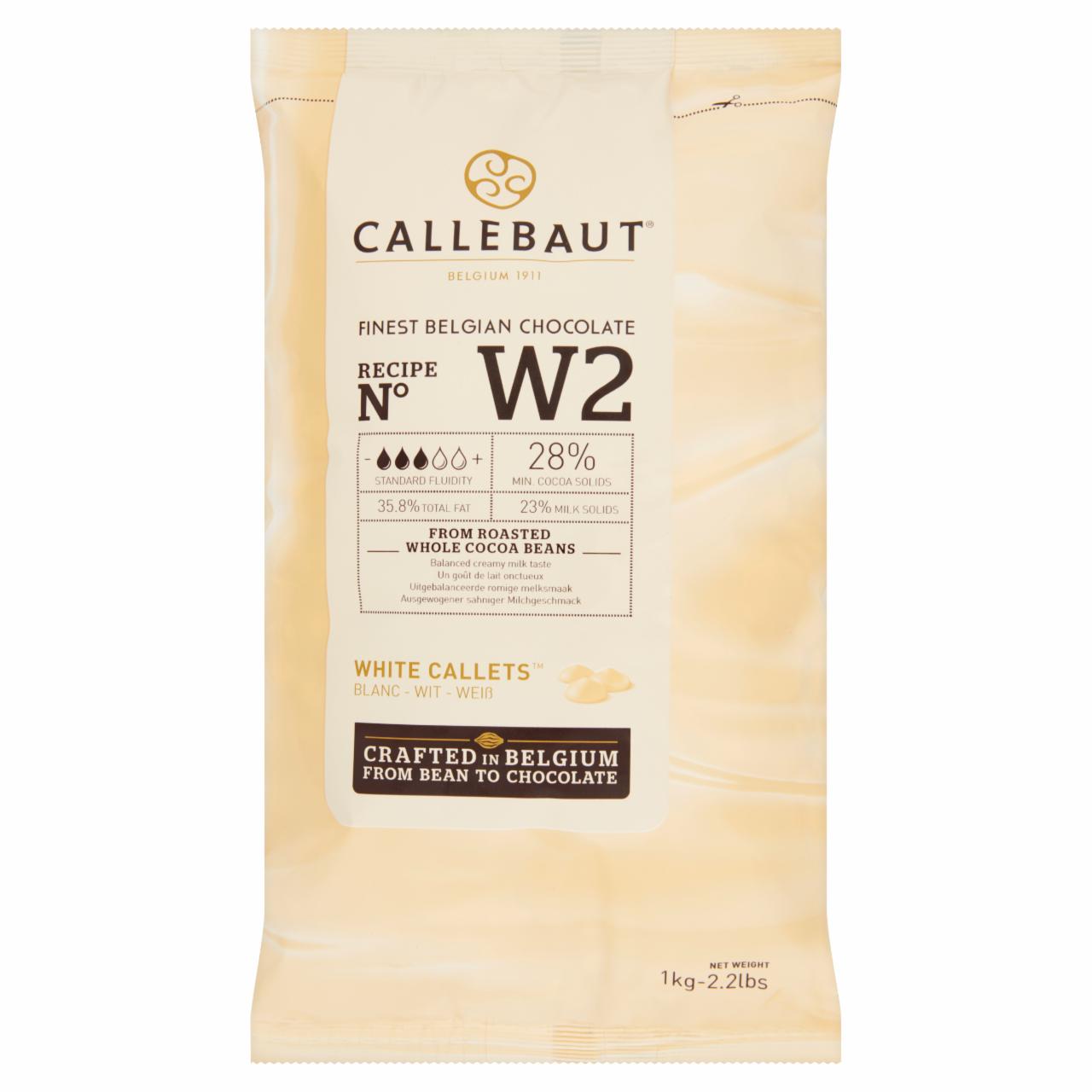 Képek - Callebaut W2NV-W79 fehér csokoládé pasztillák 1 kg