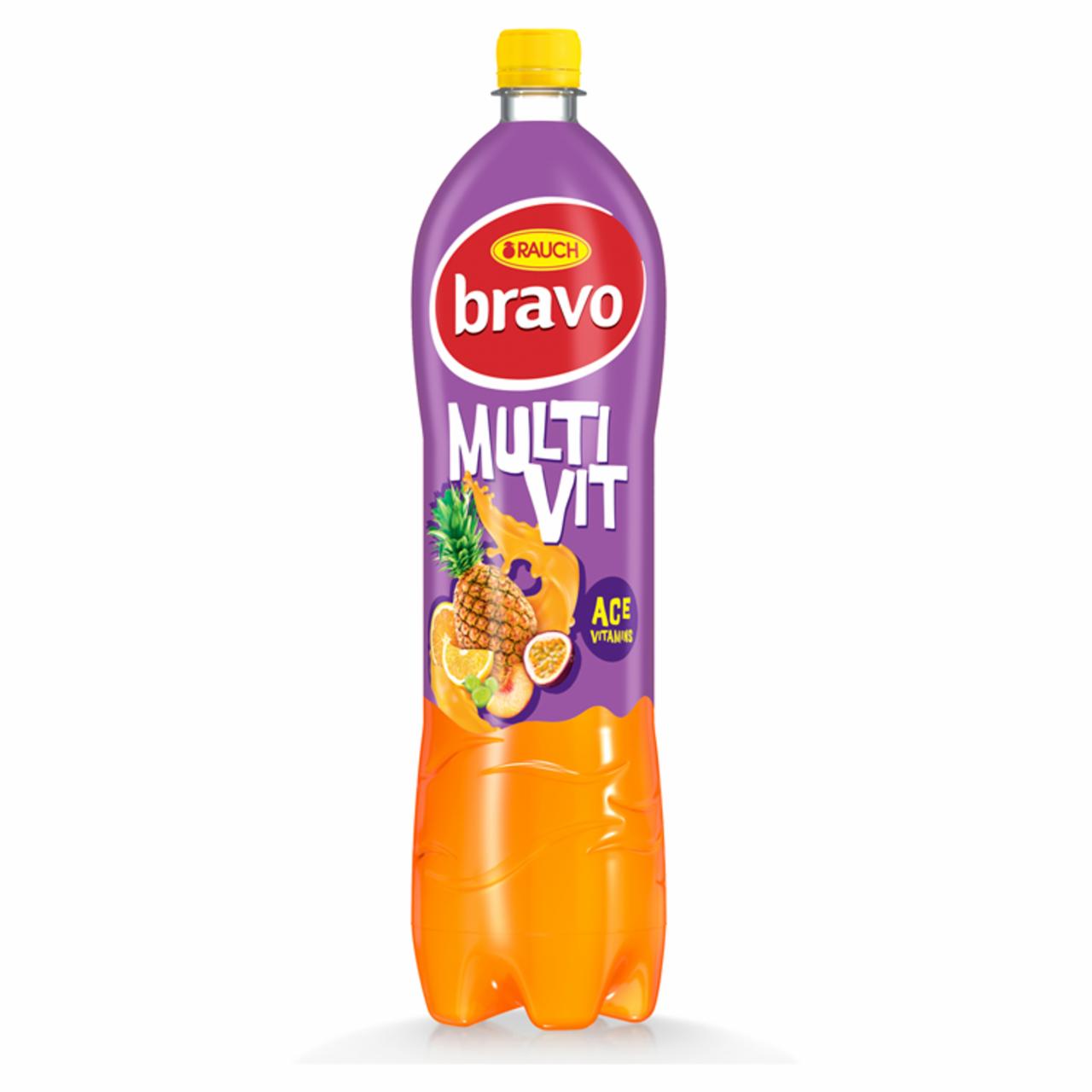 Képek - Rauch Bravo Multivit vegyes gyümölcsital cukorral és édesítőszerekkel, 10 vitaminnal 1,5 l
