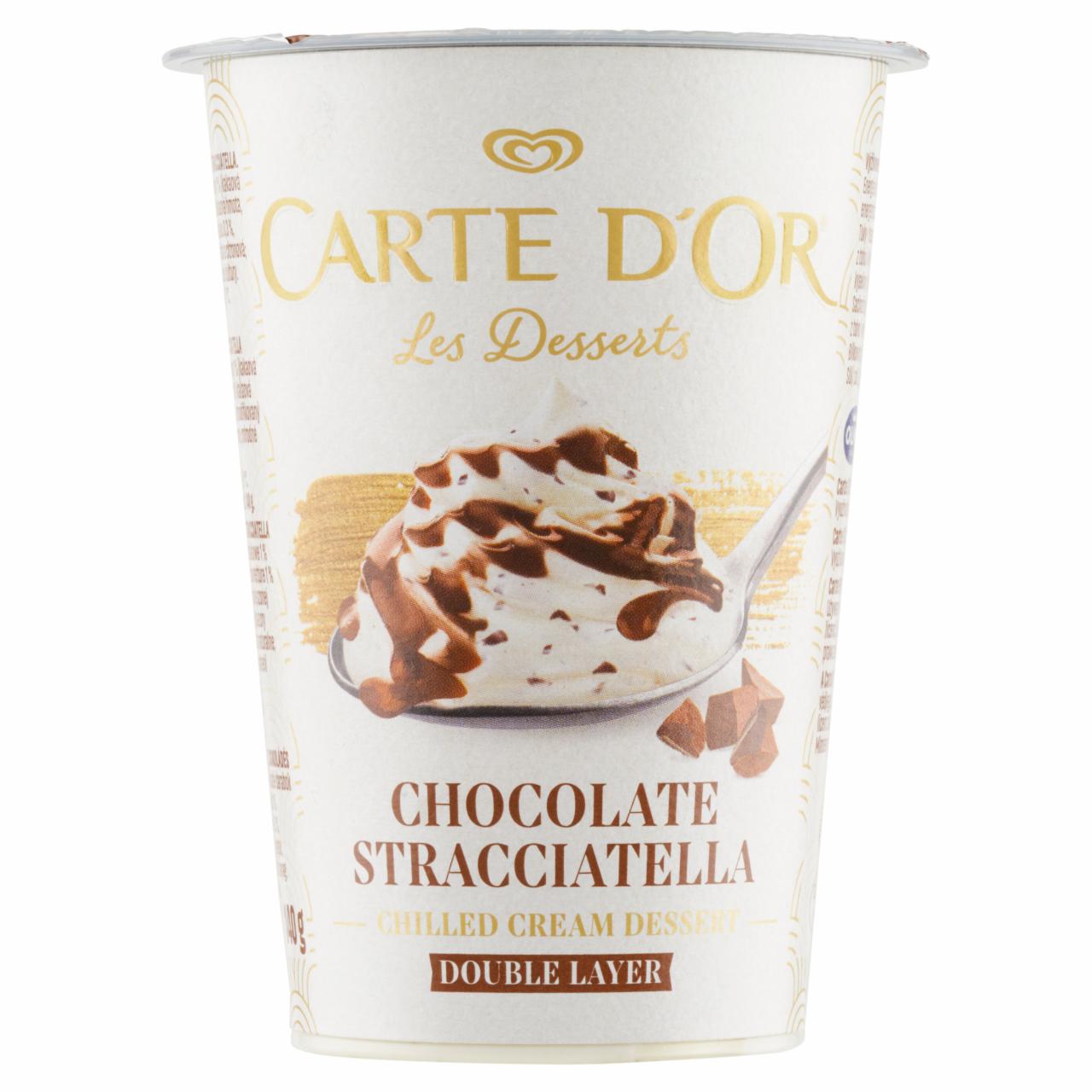 Képek - Carte D'Or stracciatella ízesítésű tejszínes desszert, csokoládés öntettel 140 g