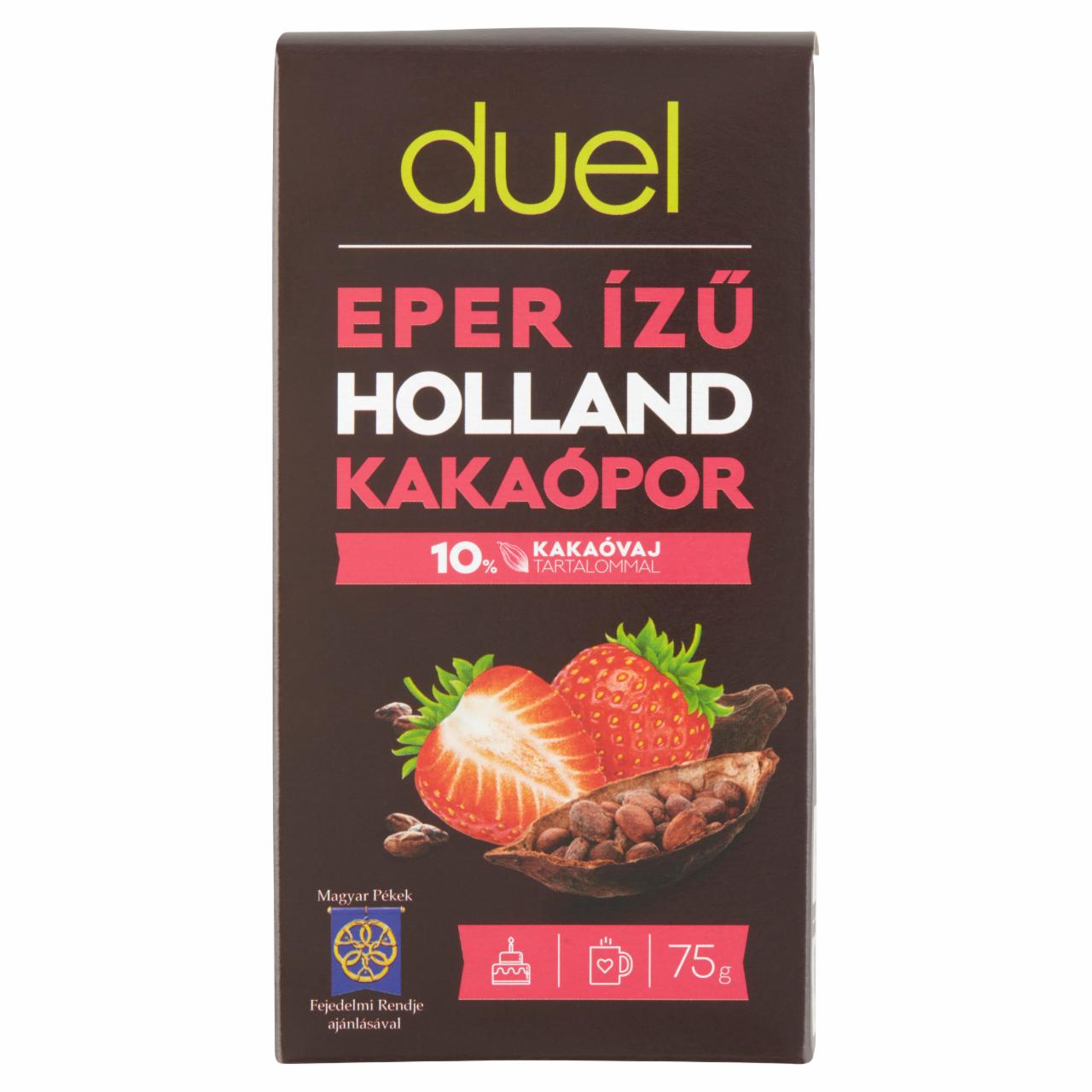 Képek - Duel eper ízű zsírszegény holland kakaópor 75 g