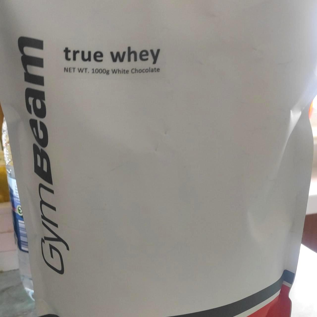 Képek - True whey fehérje White chocolate GymBeam