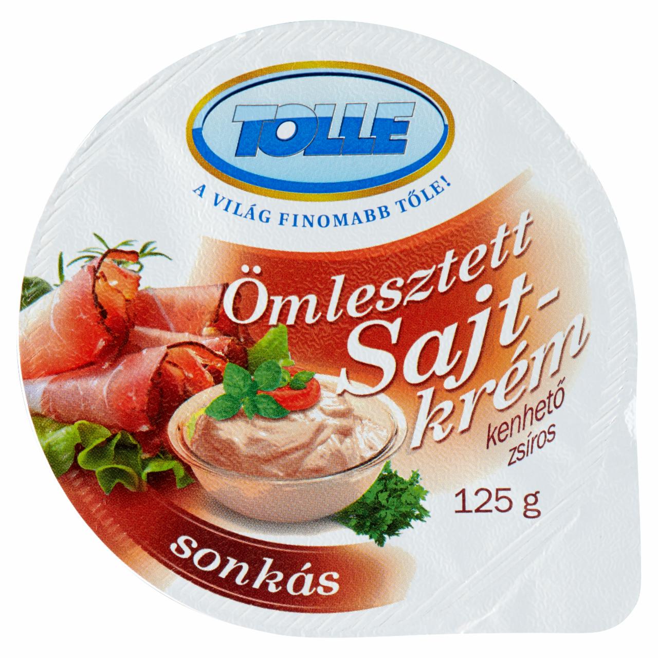 Képek - Tolle sonkás kenhető zsíros ömlesztett sajtkrém 125 g