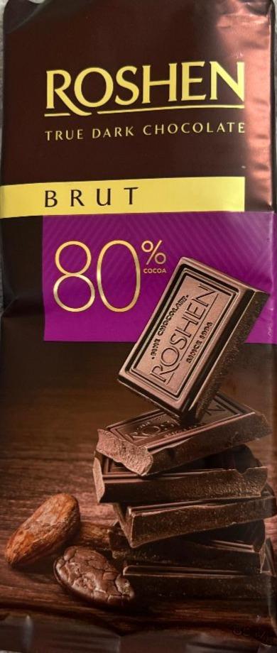 Képek - Roshen Brut Dark étcsokoládé 80% 90 g