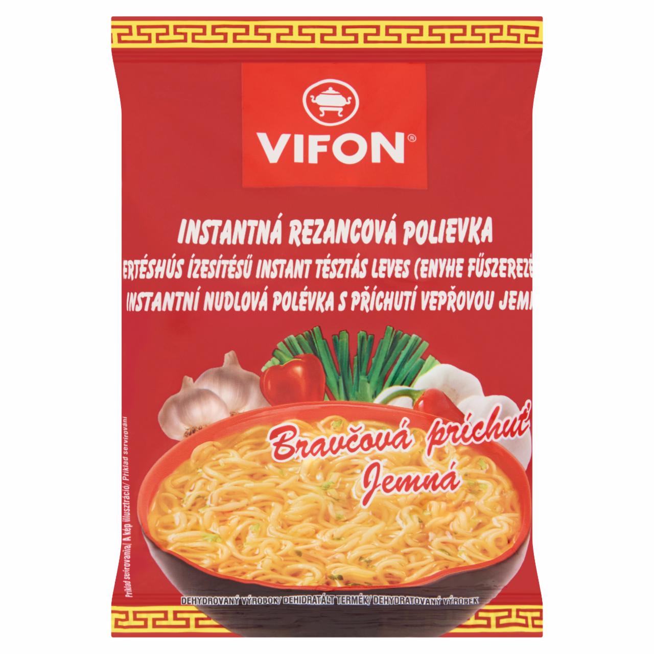 Képek - Enyhe fűszerezésű, sertéshús ízesítésű instant tésztás leves Vifon