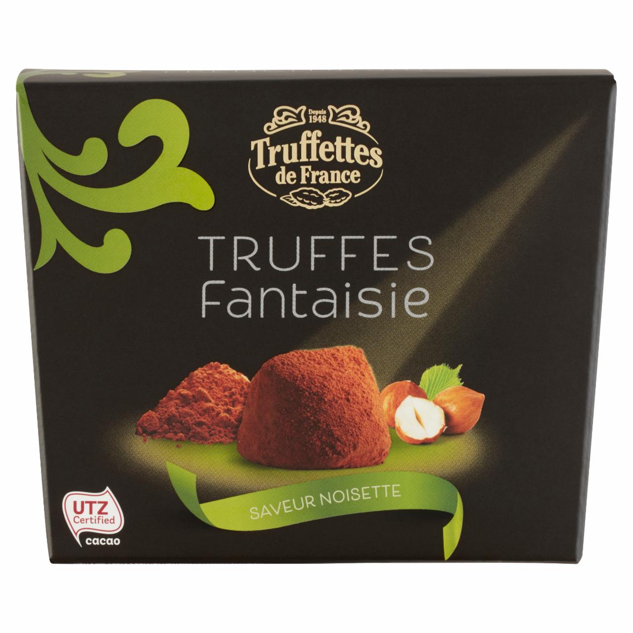 Képek - Truffettes de France kakaóporral borított mogyoró ízesítésű trüffel 200 g