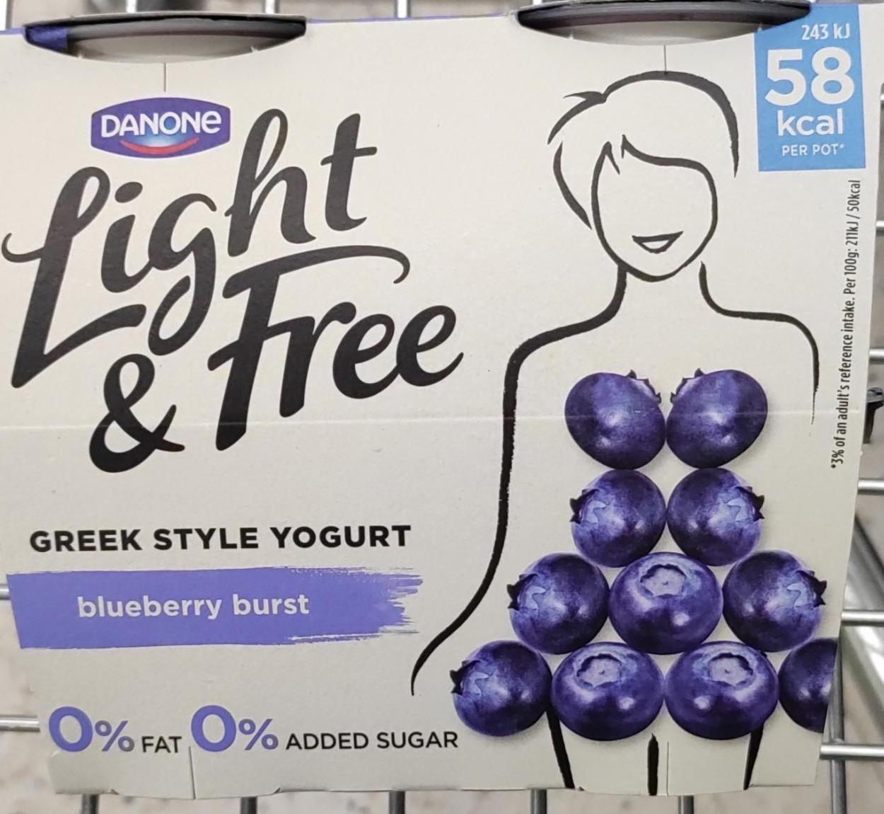 Képek - Light & Free Greek Style Yogurt Blueberry burst Danone