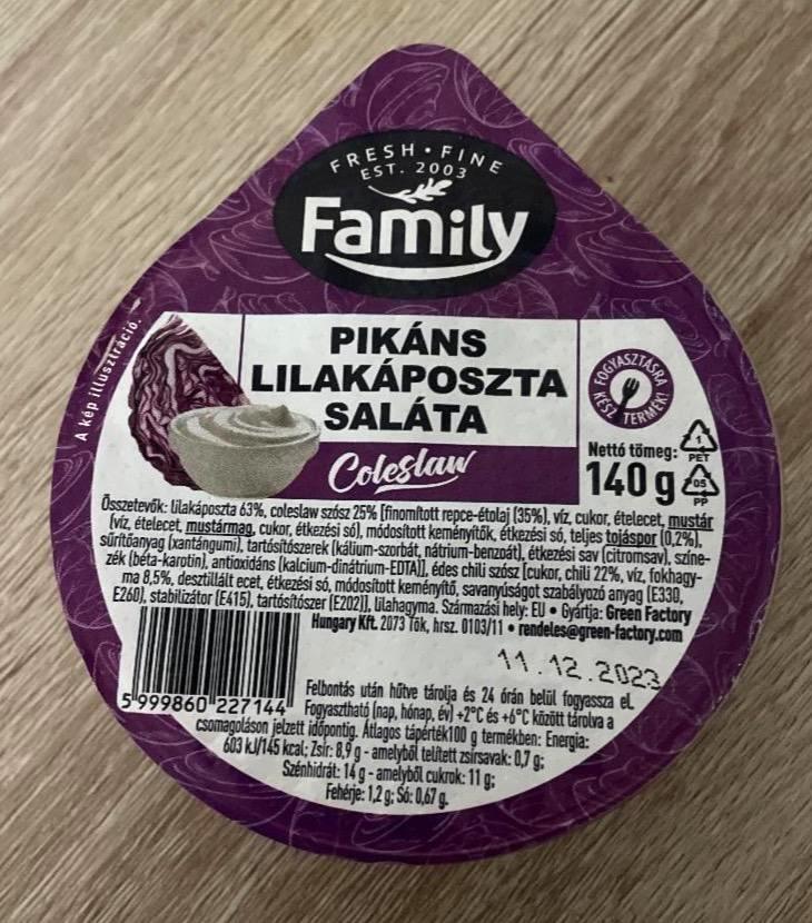 Képek - Pikáns lilakáposzta saláta Family