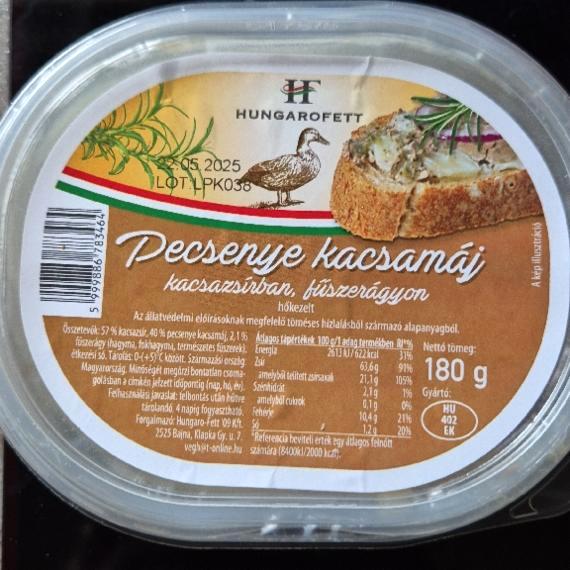 Képek - Pecsenye kacsamáj kacsazsírban fűszerágyon Hungarofett