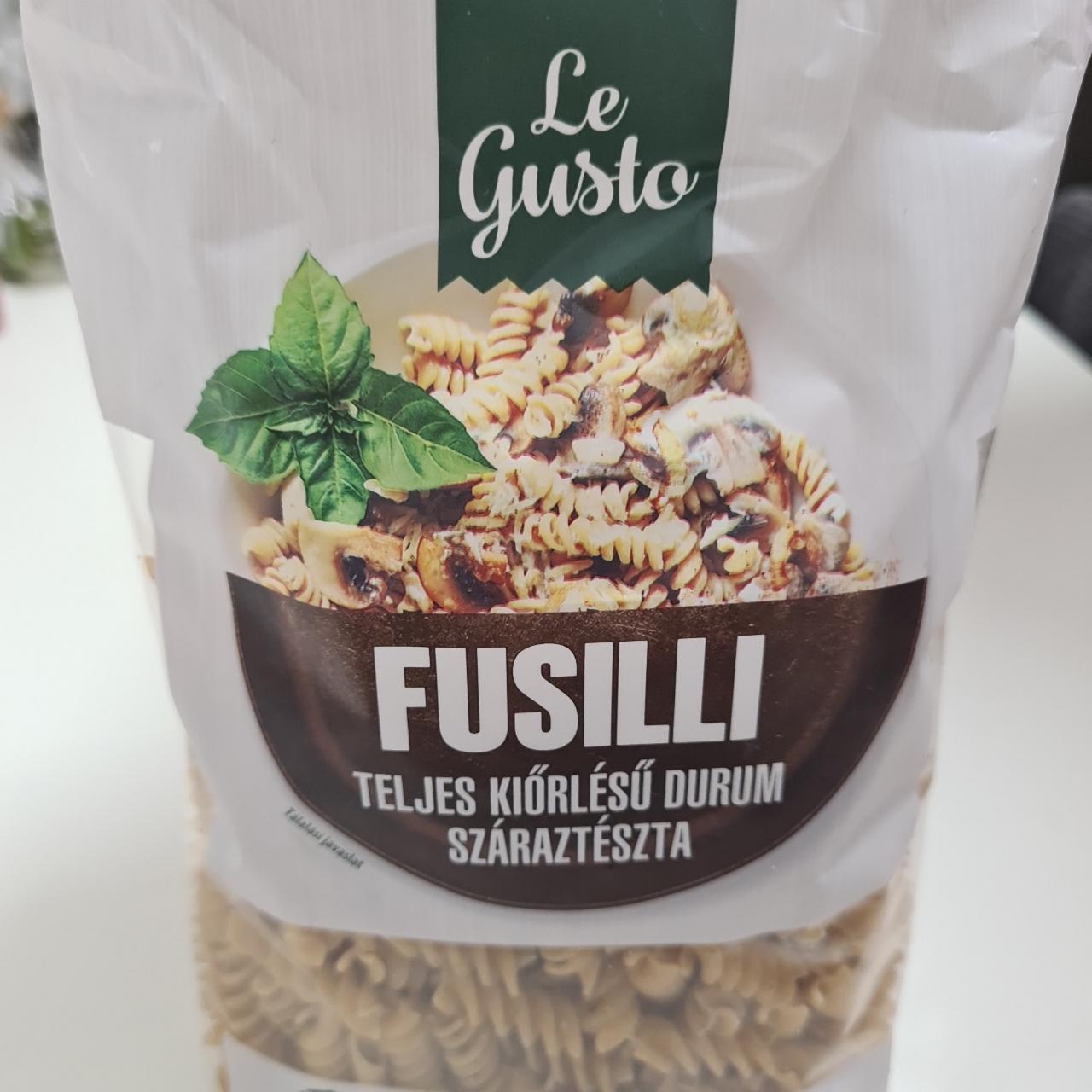 Képek - Fusilli teljes kiőrlésű durum száraztészta Le Gusto