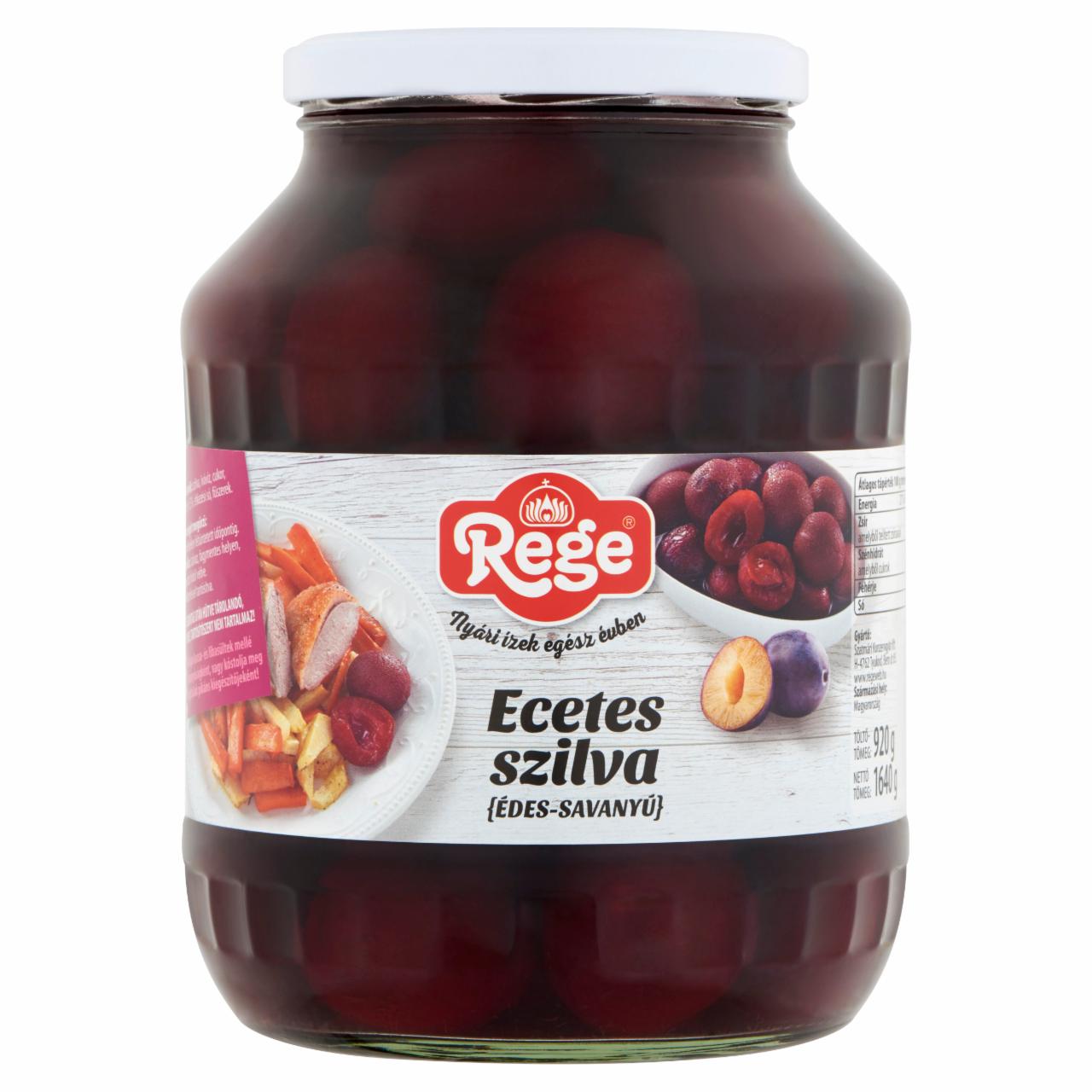 Képek - Rege édes-savanyú ecetes szilva 1640 g