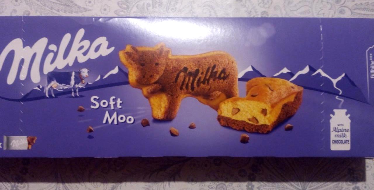 Képek - Milka Soft Moo sütemény tejcsokoládé darabokkal 5 x 28 g (140 g) 