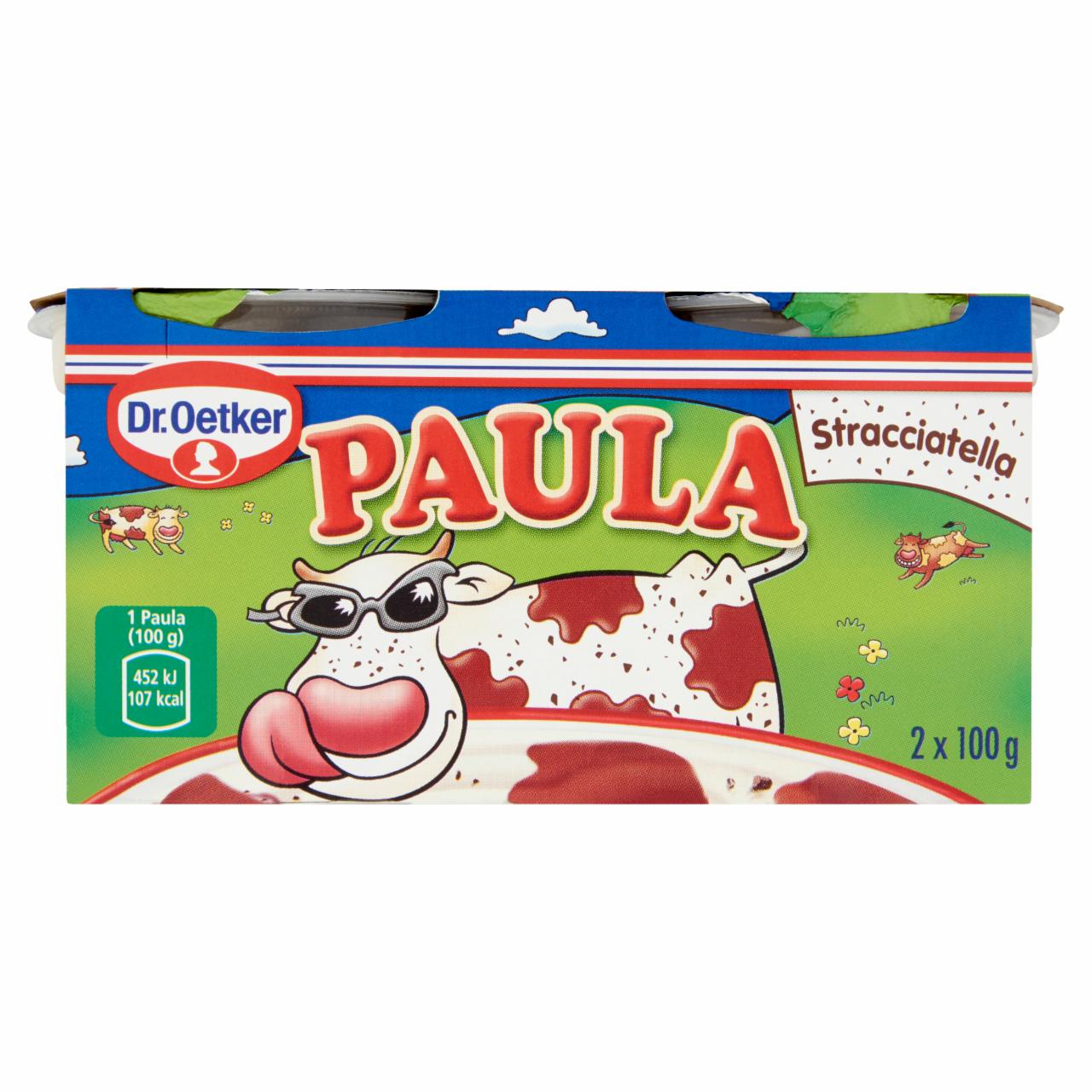 Képek - Dr. Oetker Paula Sztracsatella tejpuding csokoládé reszelékkel és csokoládéízű pudinggal 2 x 100 g