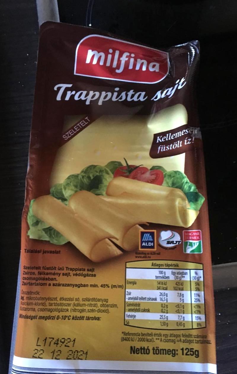 Képek - Trappista sajt füstölt ízű Milfina