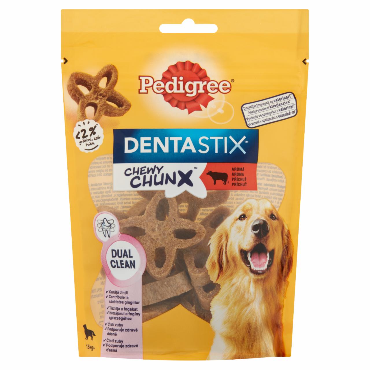 Képek - Pedigree DentaStix kiegészítő állateledel 15 kg+-os felnőtt kutyák számára 68 g