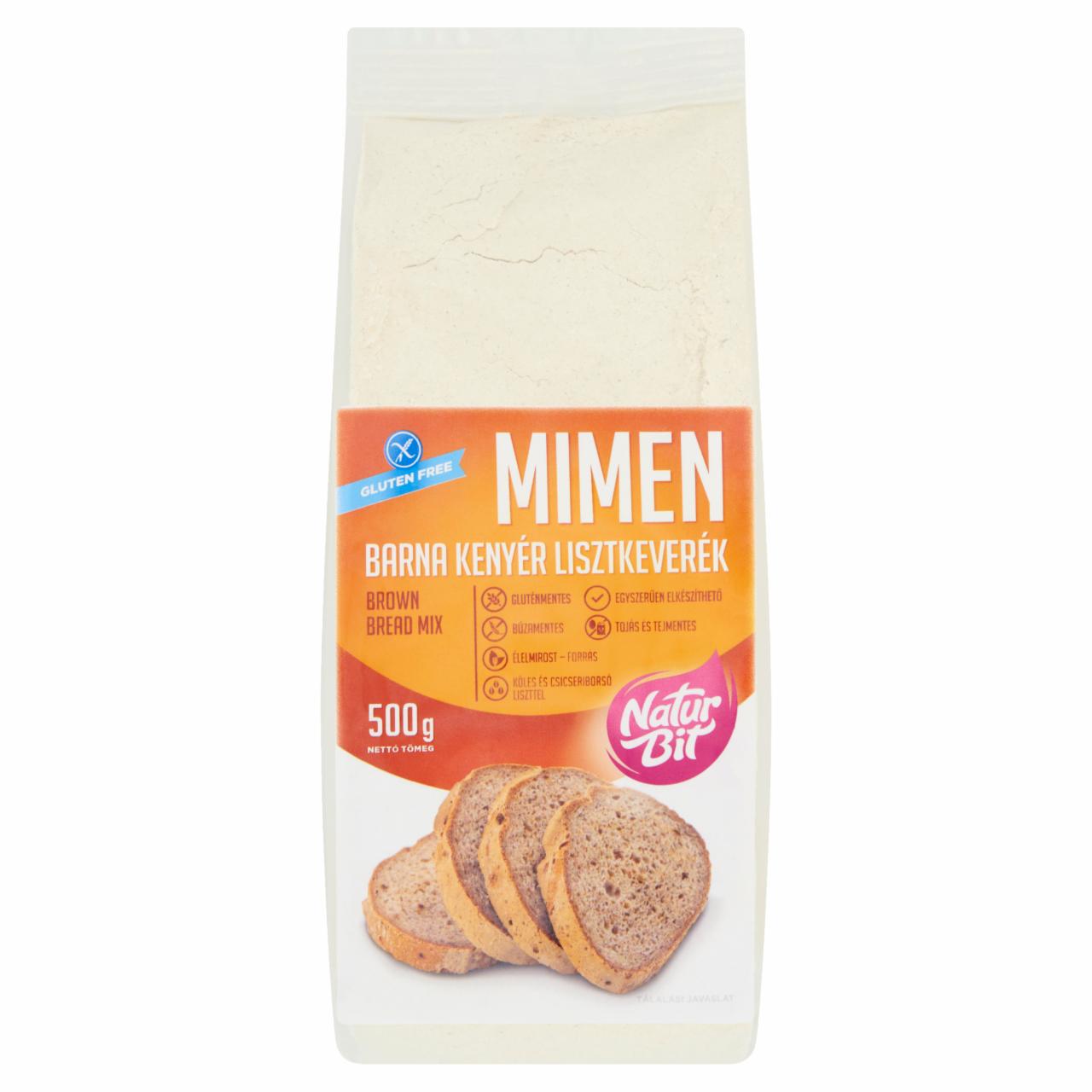 Képek - Naturbit Mimen barna kenyér lisztkeverék 500 g