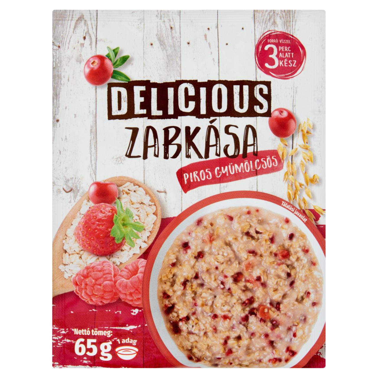 Képek - Delicious piros gyümölcsös zabkása 65 g