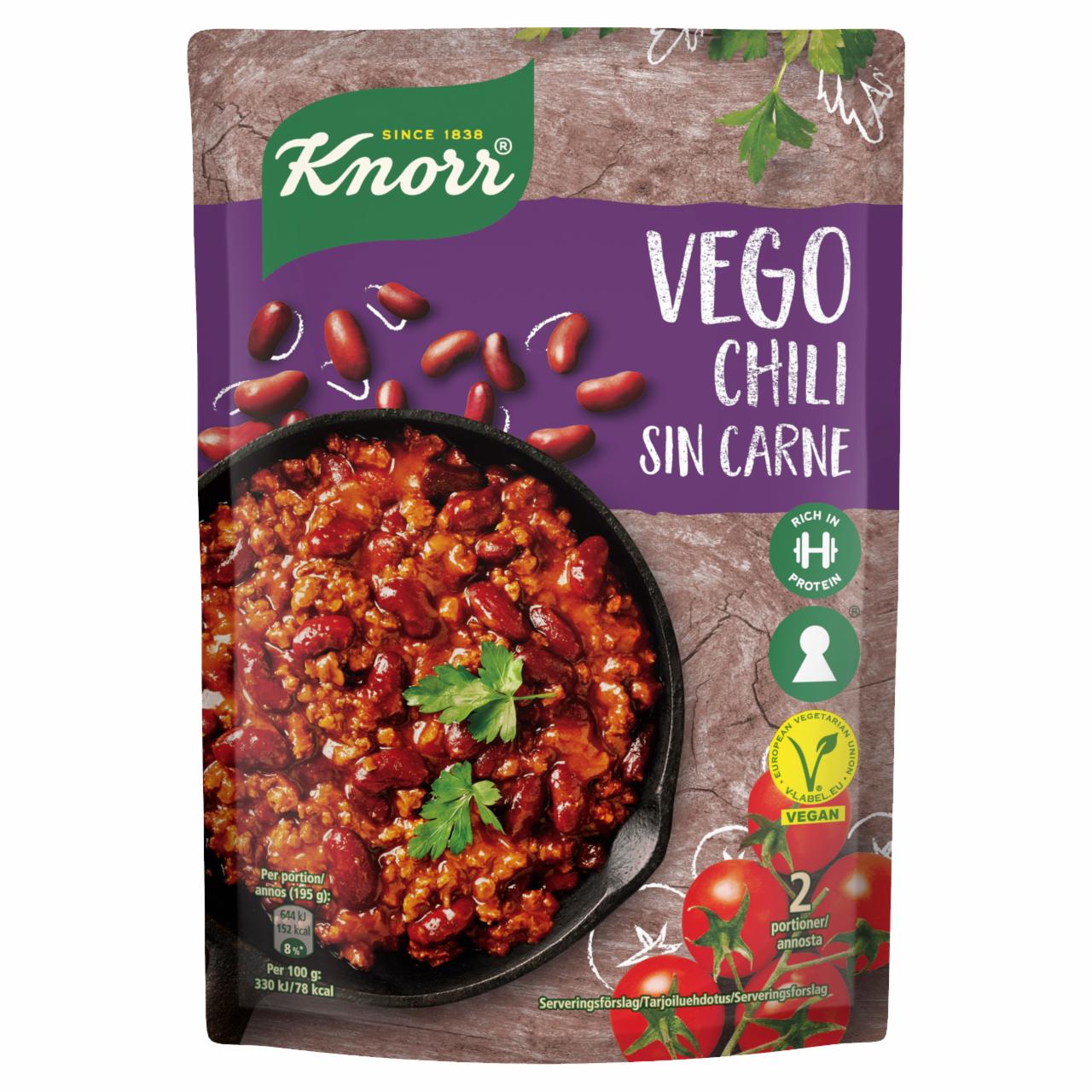 Képek - Knorr vegán chilis bab 390 g