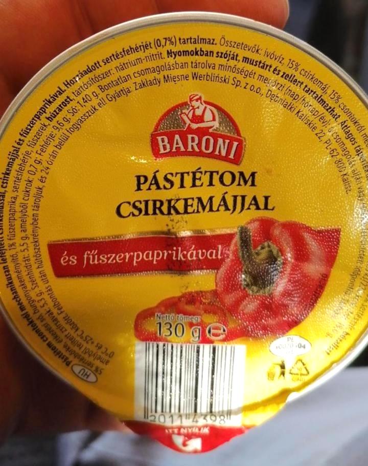 Képek - Pástétom csirkemájjal és fűszerpaprikával Baroni