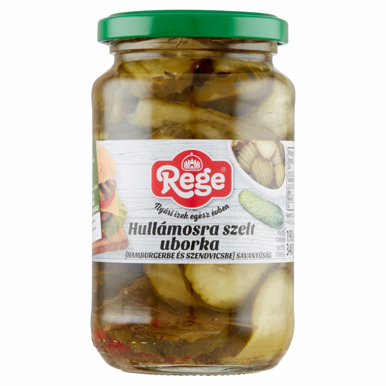 Képek - Rege hullámosra szelt uborka 340 g