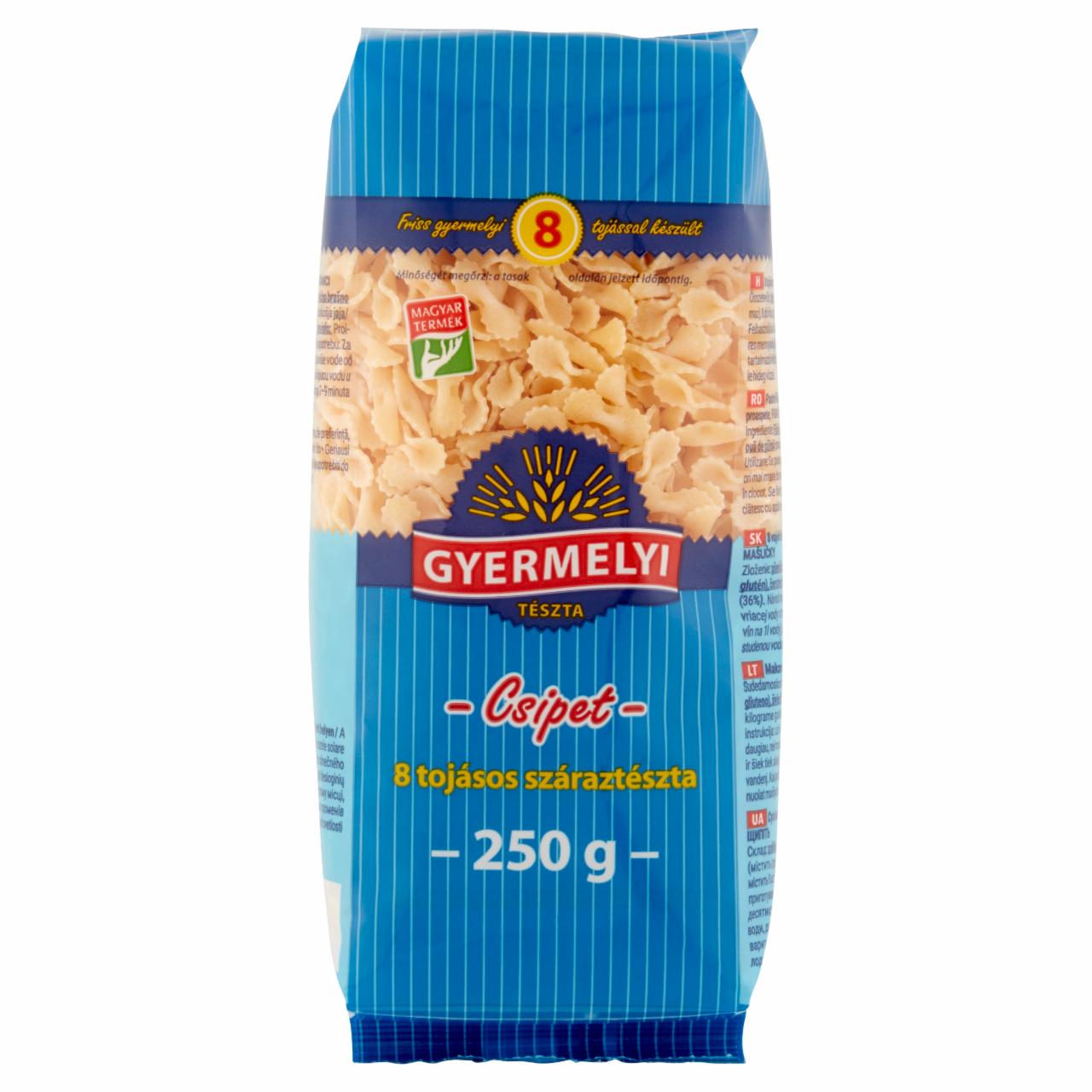 Képek - Gyermelyi csipet 8 tojásos száraztészta 250 g