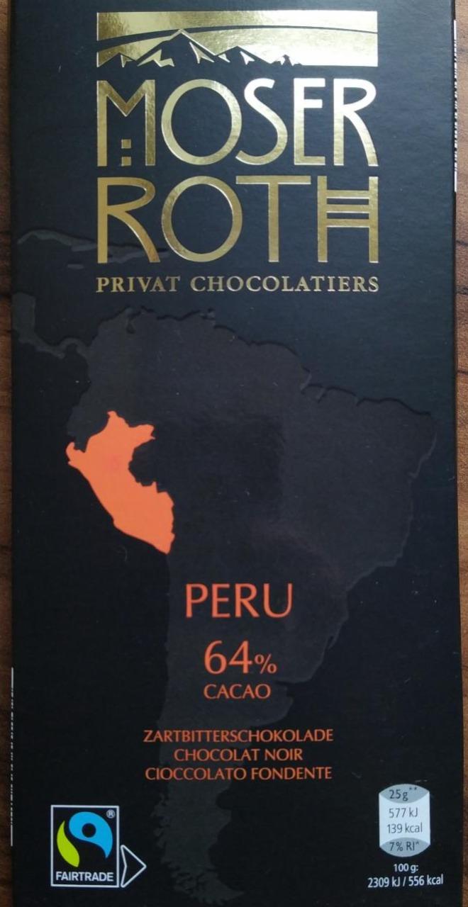 Képek - Extra Peru étcsokoládé Moser Roth