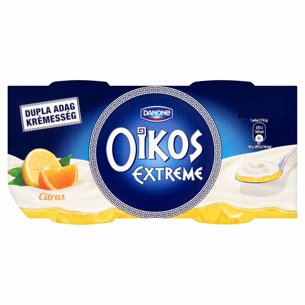 Képek - Danone Oikos Extreme élőflórás görög krémjoghurt citrusöntettel 2 x 110 g