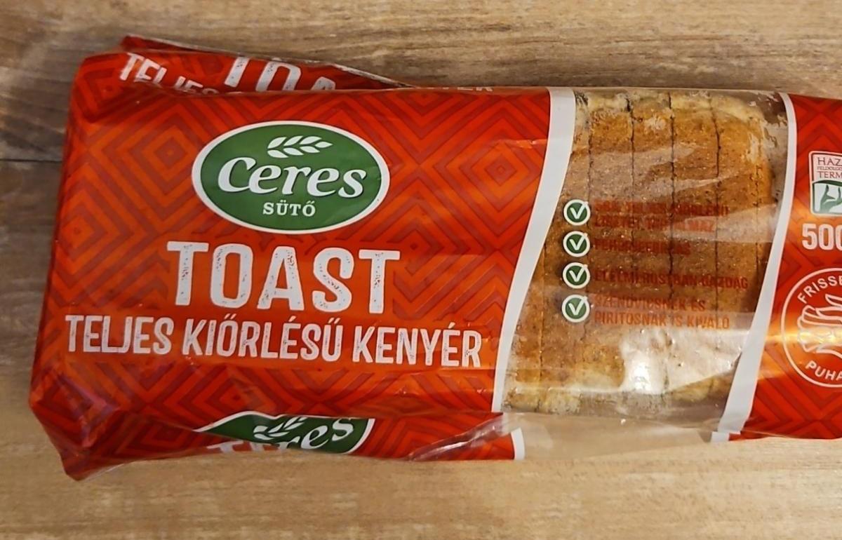 Képek - Toast teljes kiőrlésű kenyér Ceres sütő