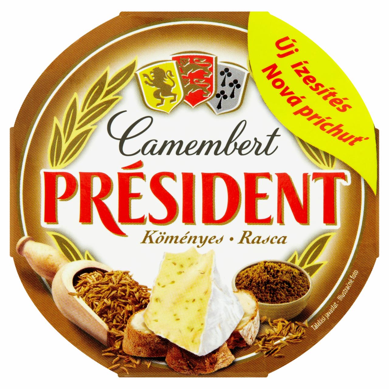 Képek - Président köményes camembert sajt 120 g