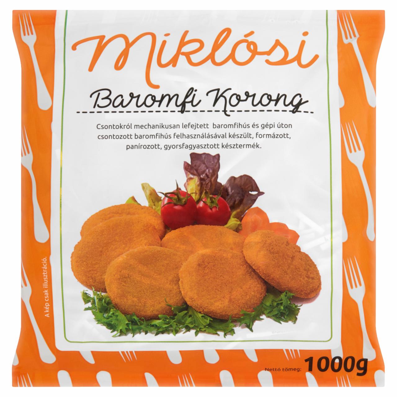 Képek - Miklósi gyorsfagyasztott, panírozott baromfi korong 1000 g