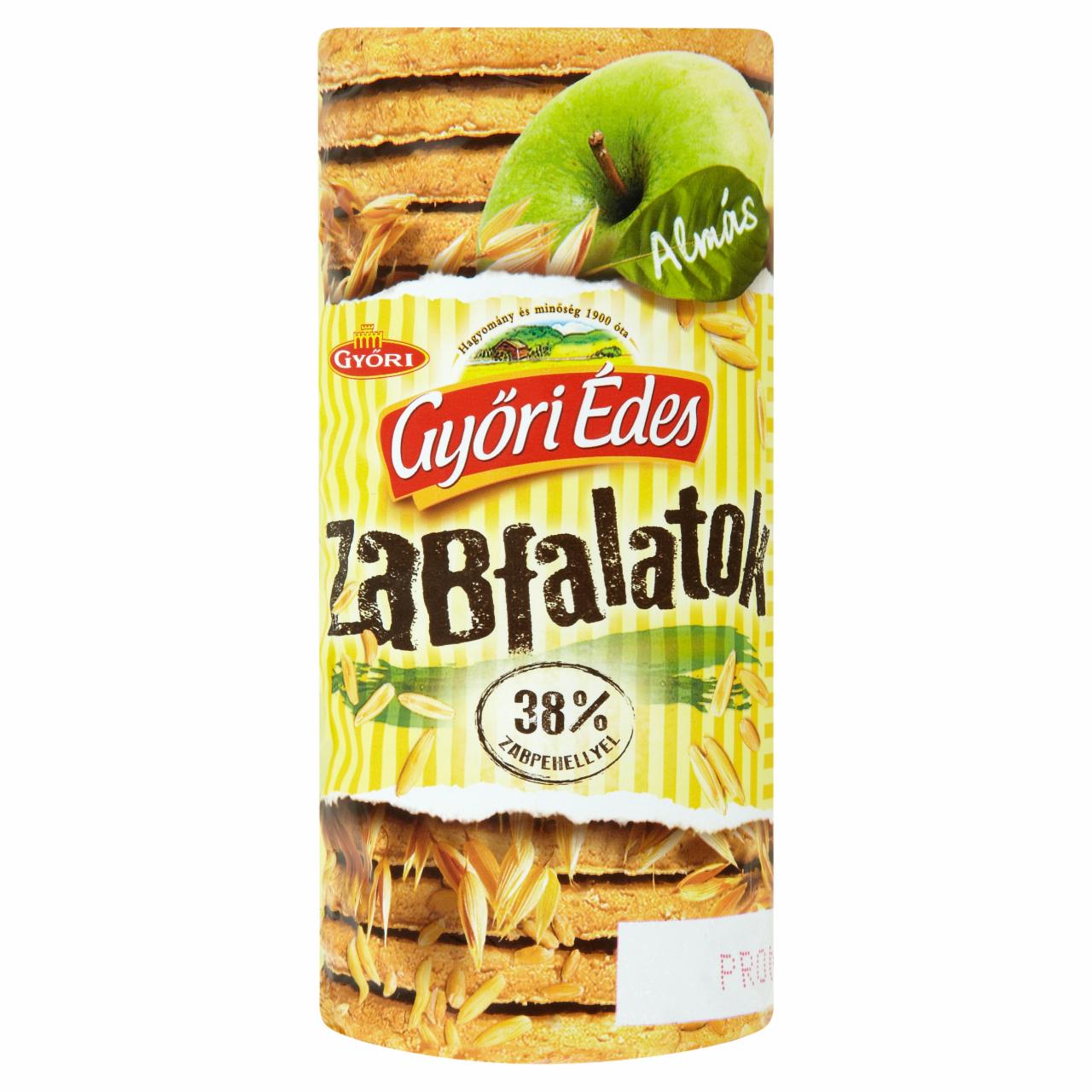 Képek - Győri Édes Zabfalatok almás, zabpelyhes, omlós keksz 225 g
