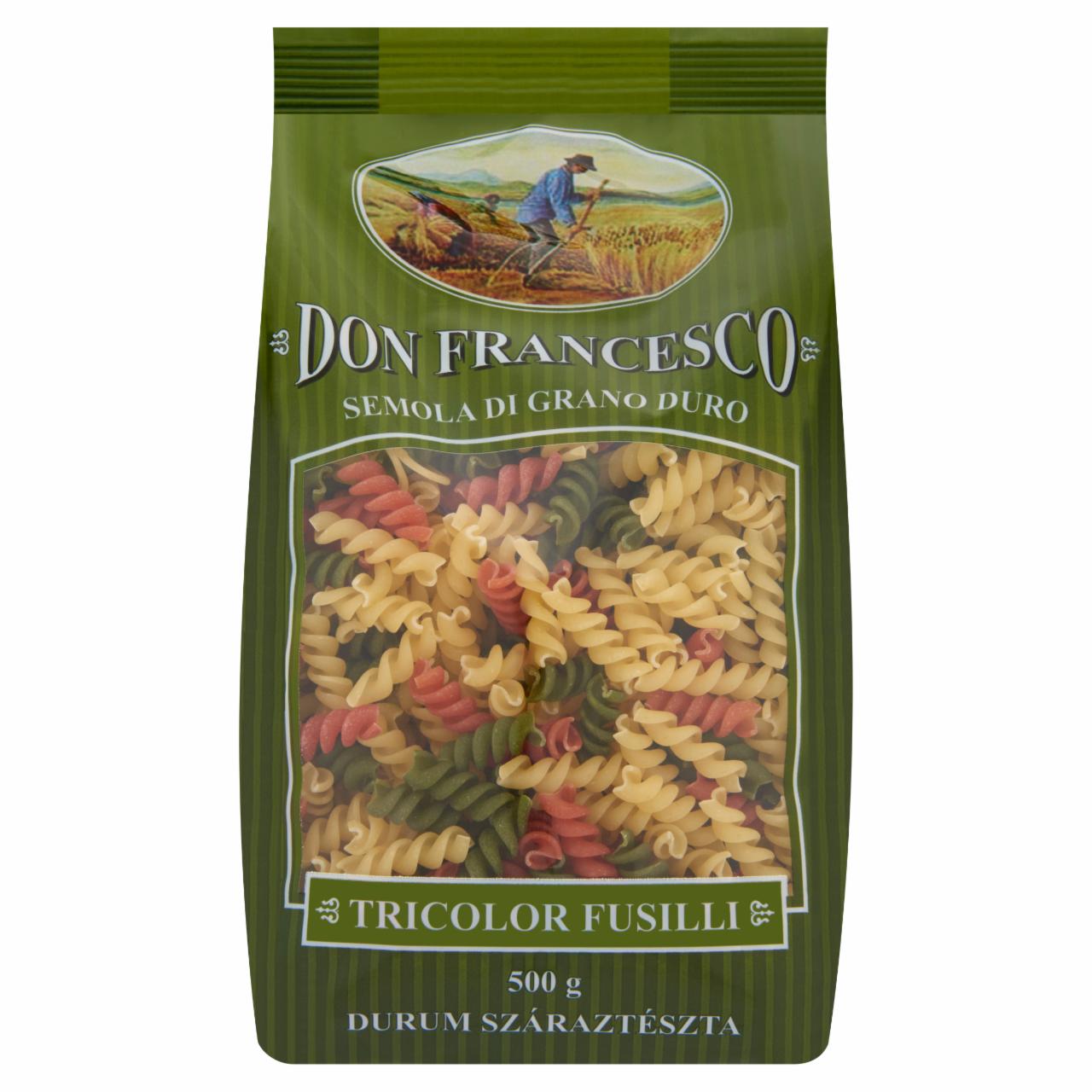 Képek - Don Francesco Tricolor Fusilli durum száraztészta 500 g