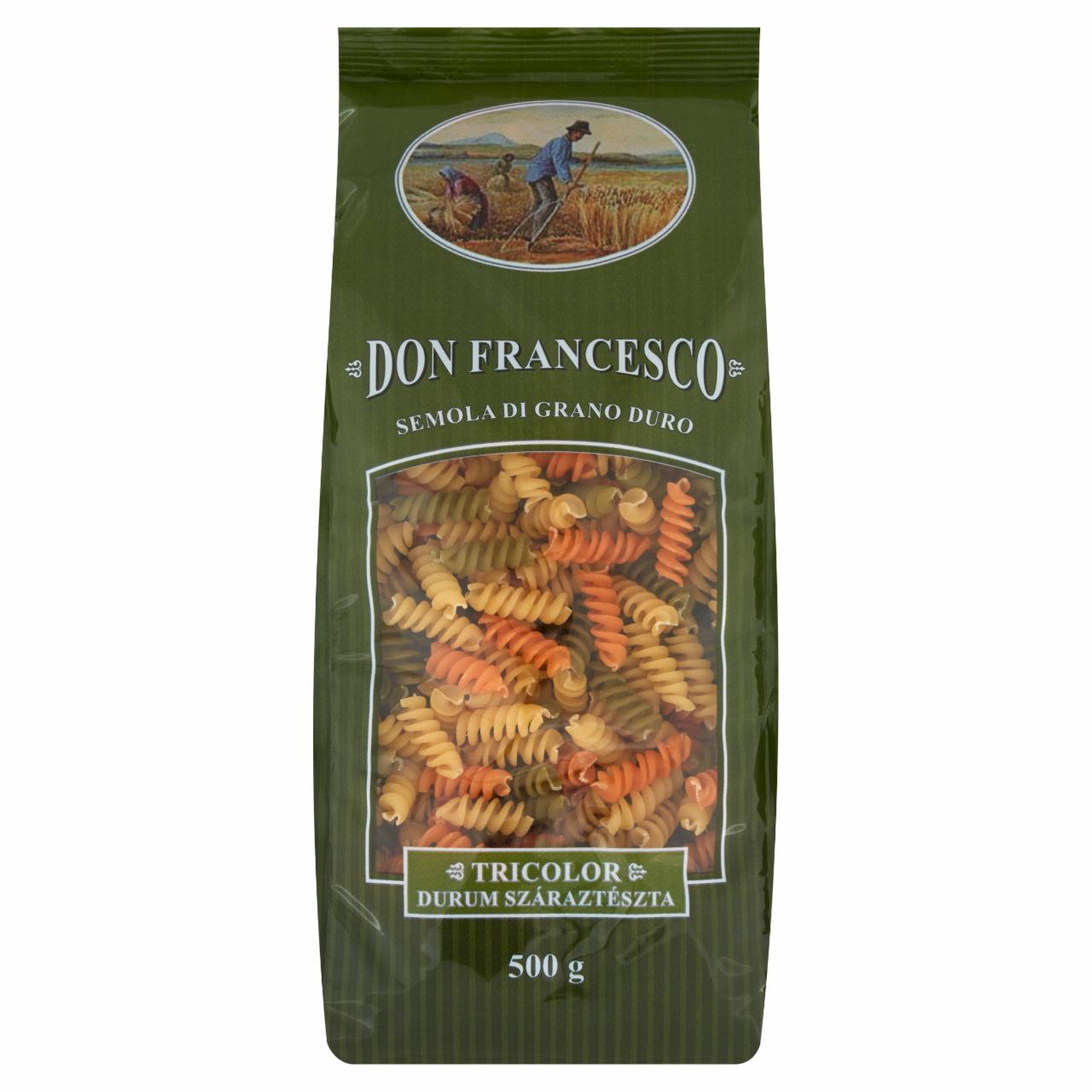 Képek - Don Francesco Tricolor Fusilli durum száraztészta 500 g