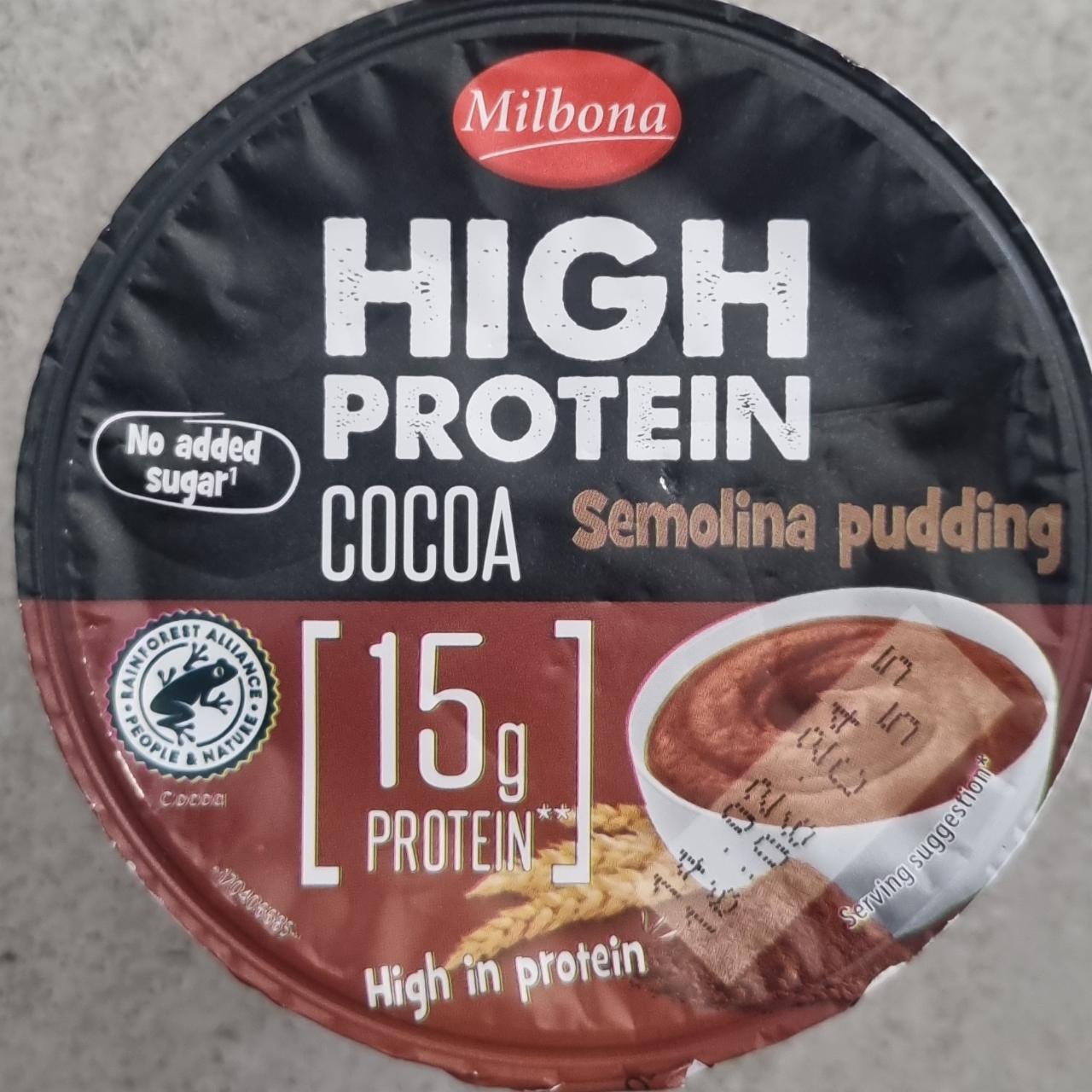 Képek - High protein cocoa semolina pudding Milbona