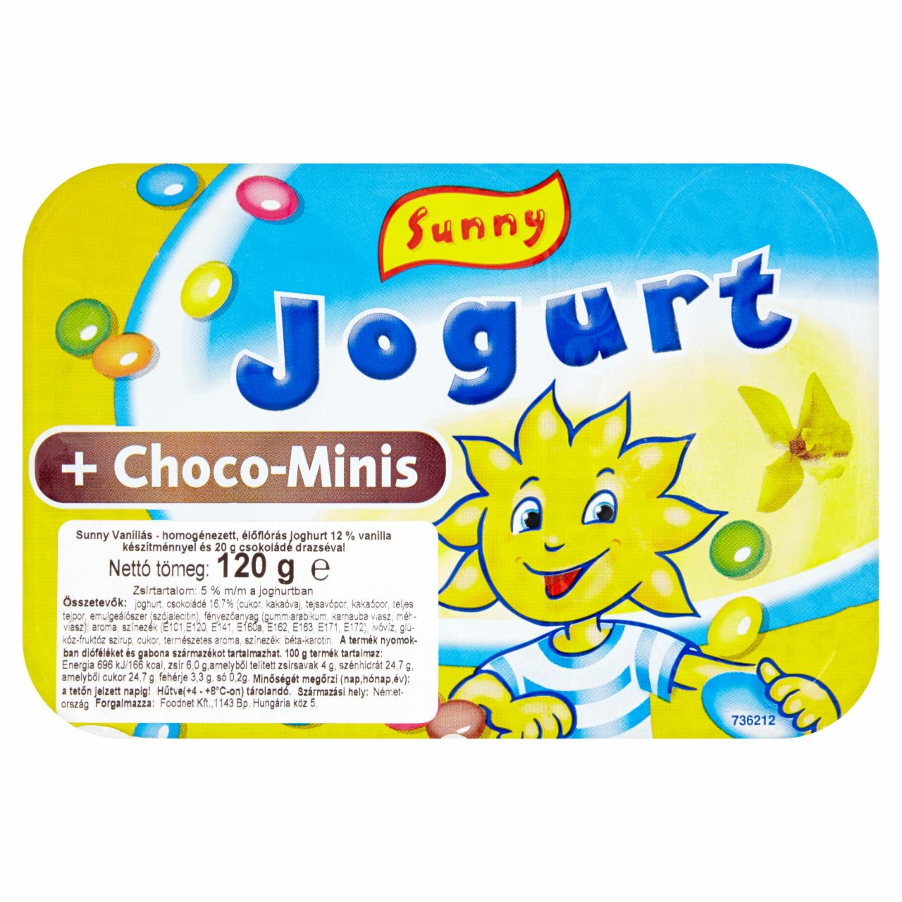 Képek - Sunny vaníliás joghurt csokoládé drazséval 120 g