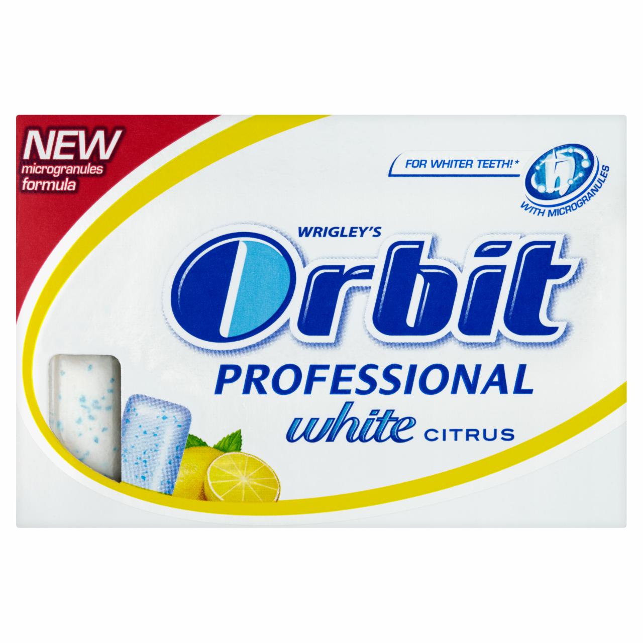 Képek - Orbit Professional White Citrus drazsé cukormentes rágógumi 14 g