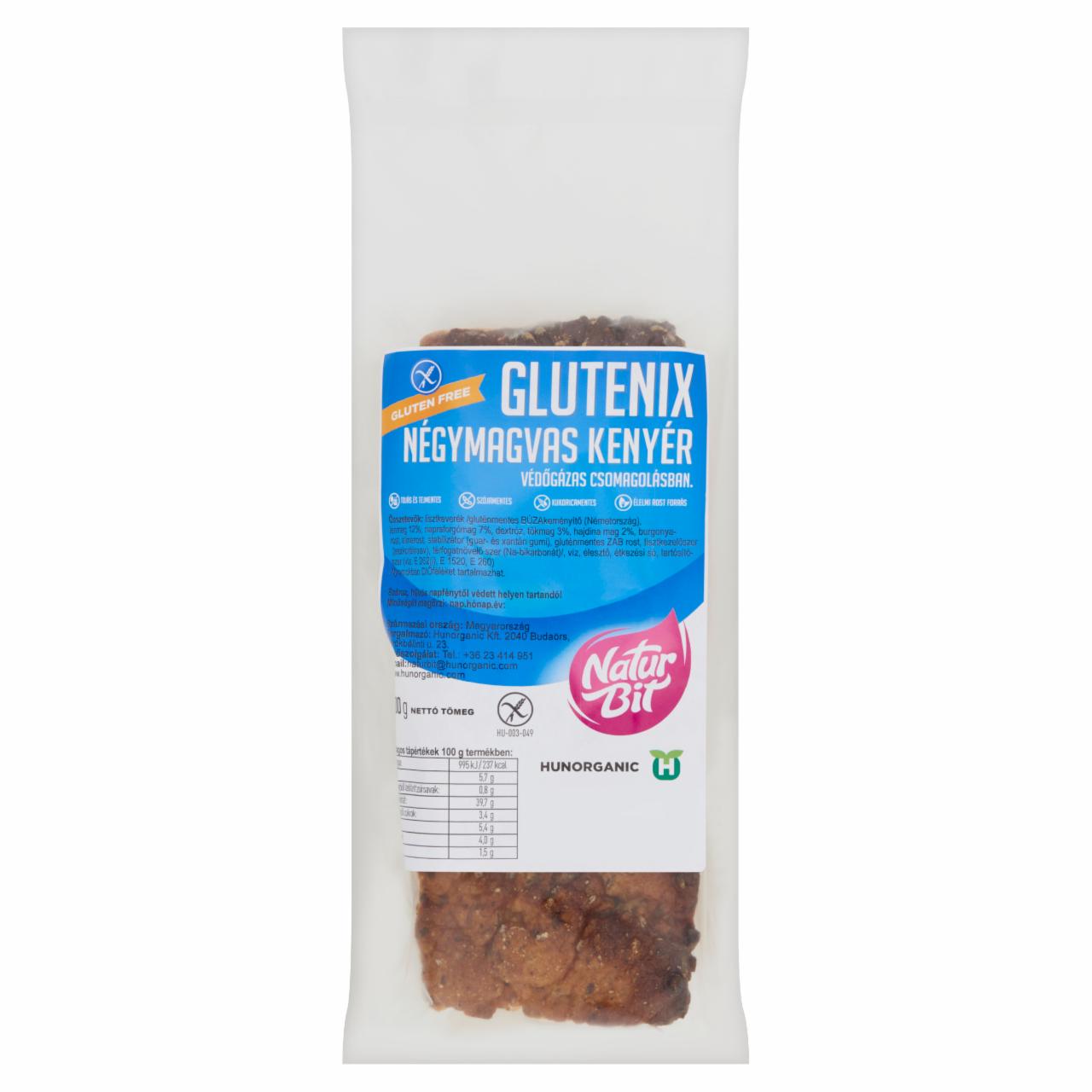 Képek - Naturbit Glutenix négymagvas kenyér 400 g