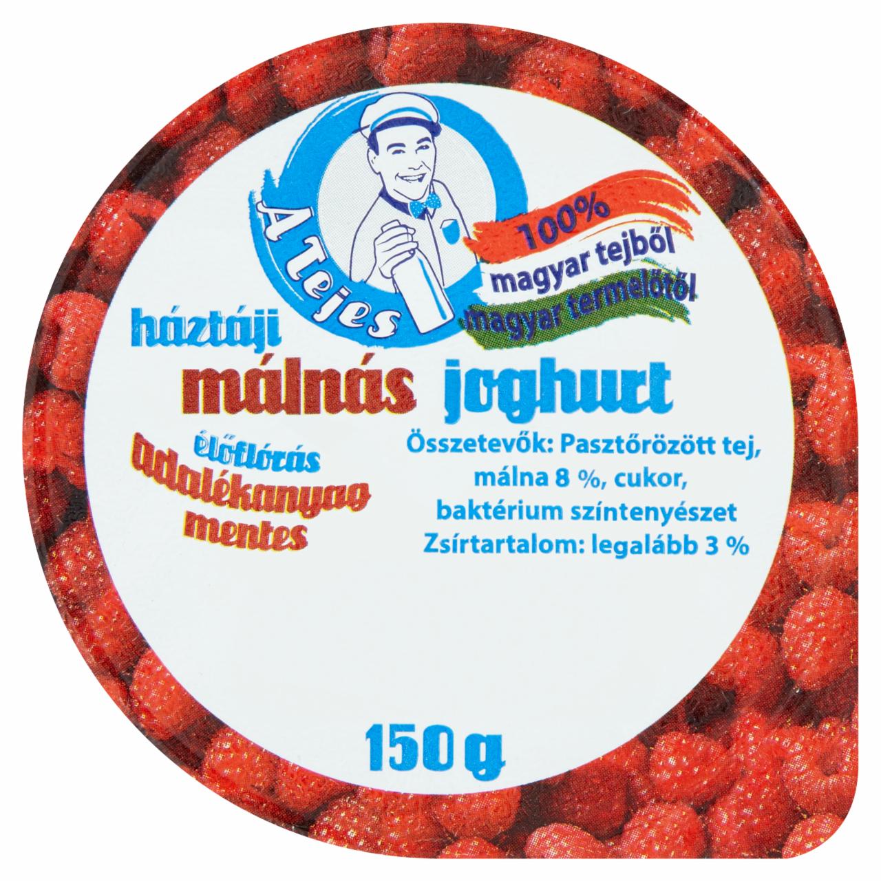 Képek - A Tejes háztáji málnás joghurt 150 g