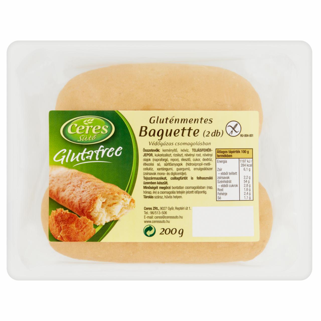 Képek - Ceres Sütő Glutafree gluténmentes baguette 2 db 200 g