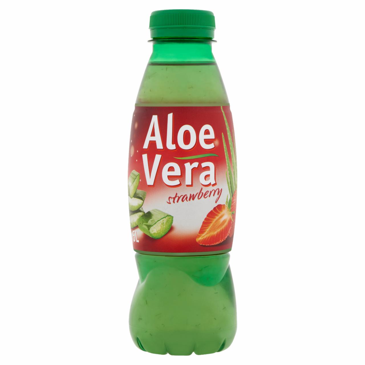 Képek - Aloe Vera szénsavmentes gyümölcsital aloe vera darabokkal és eper ízesítéssel 0,5 l
