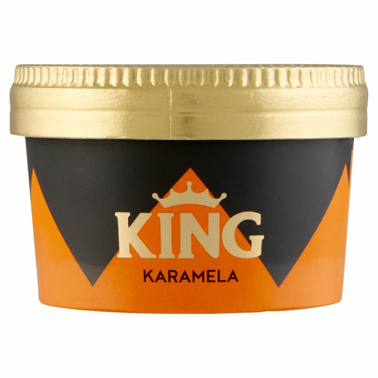 Képek - King karamell ízű jégkrém karamell ízű öntettel és kekszdarabkákkal 120 ml