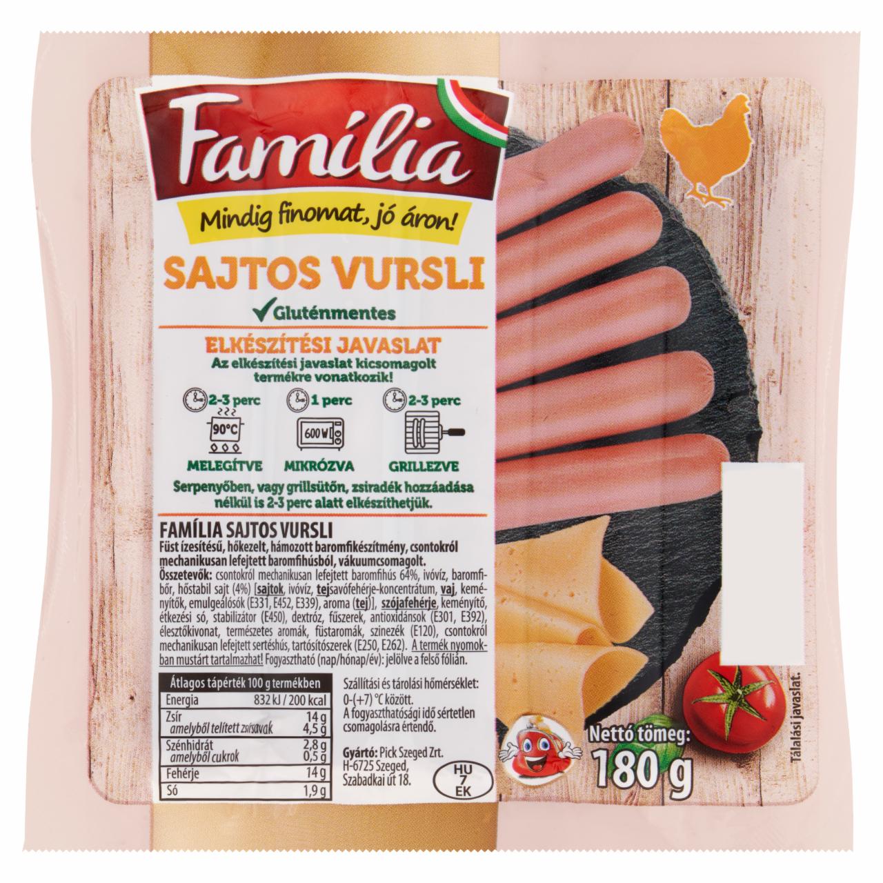 Képek - Família sajtos vursli 180 g