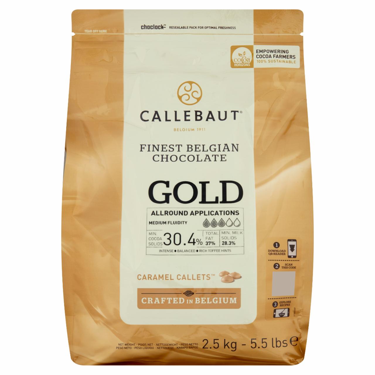 Képek - Gold fehér csokoládé karamellel Callebaut