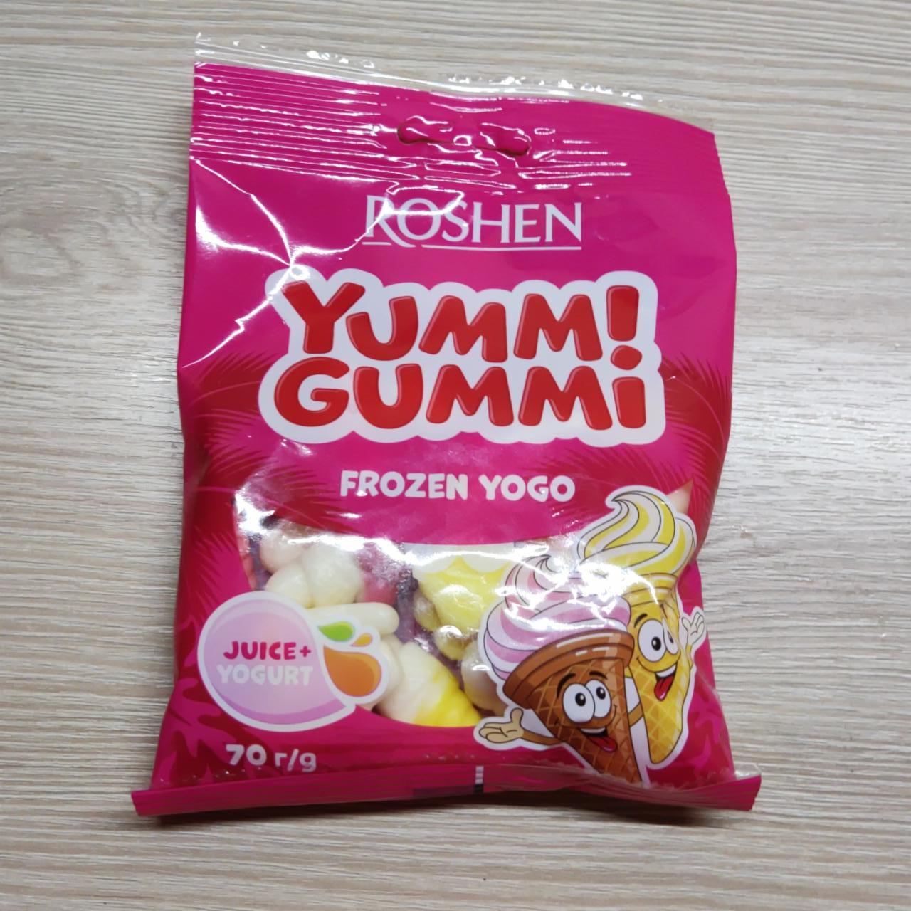 Képek - Roshen Yummi Gummi Frozen Yogo gyümölcs és joghurt ízesítésű gumicukorkák 70 g