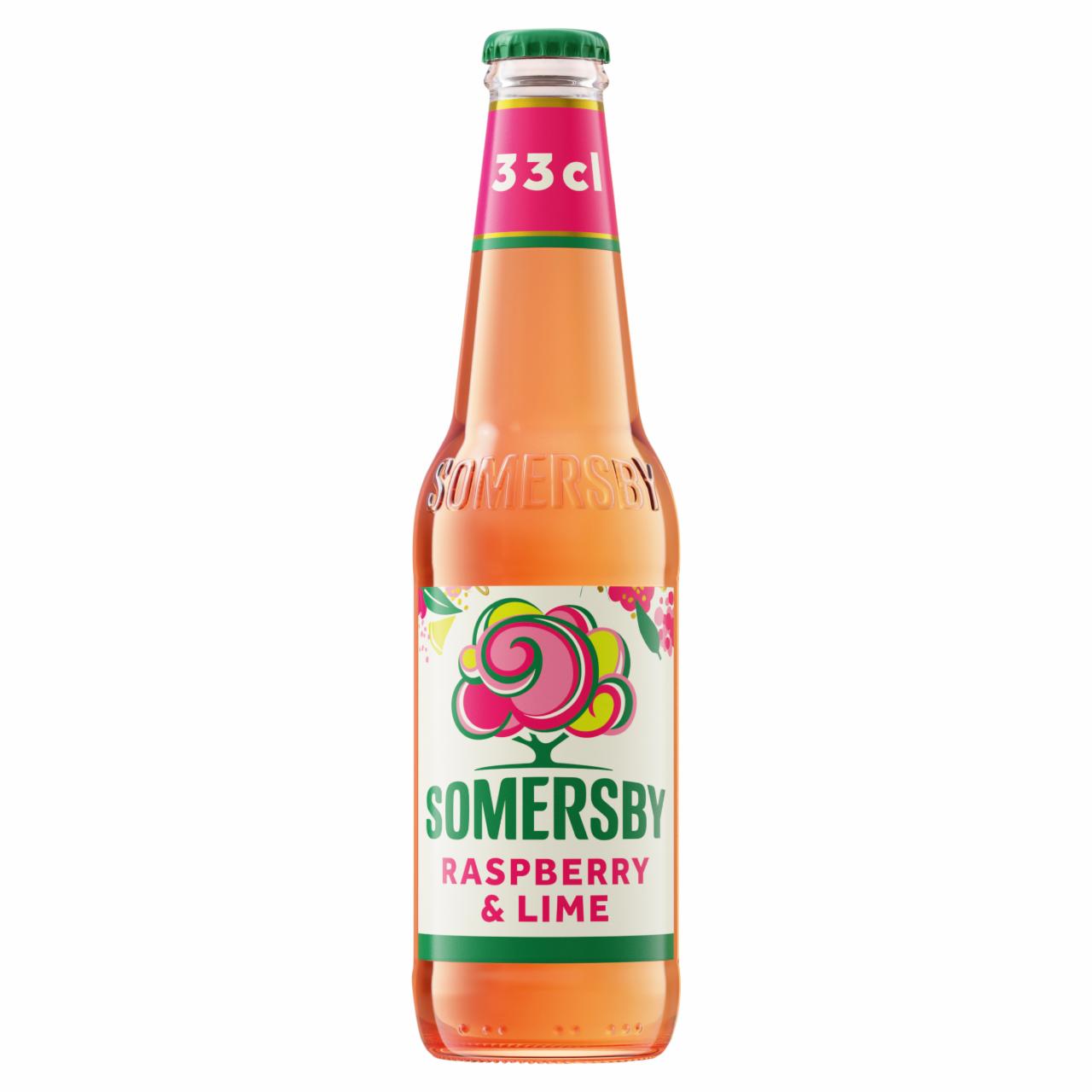 Képek - Somersby Raspberry & Lime cider almalé alapú szénsavas alkoholos ital 4,5% 0,33 l