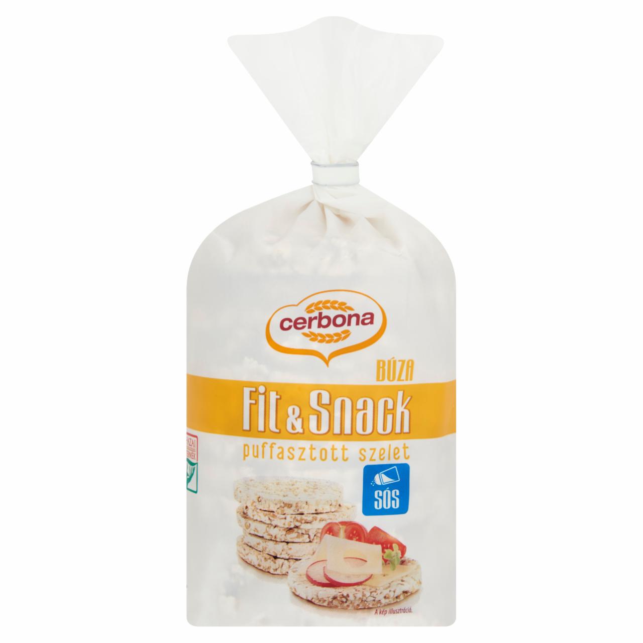 Képek - Cerbona Fit & Snack puffasztott búzaszelet tengeri sóval 90 g