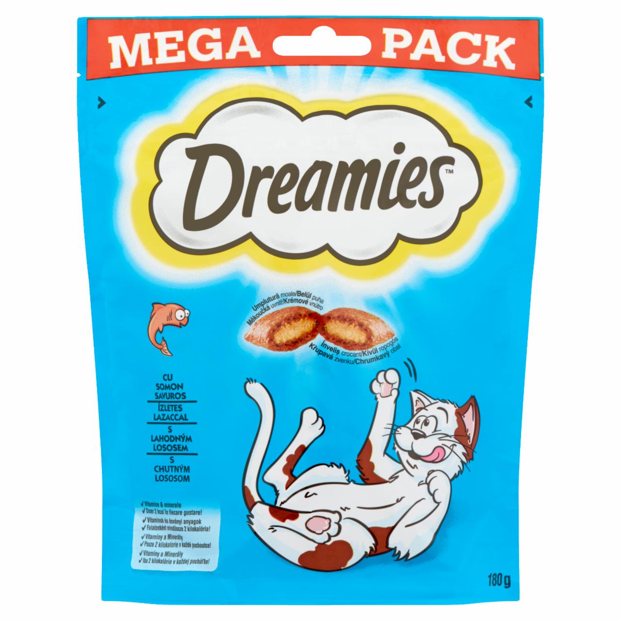Képek - Dreamies jutalomfalat macskák számára lazaccal 180 g