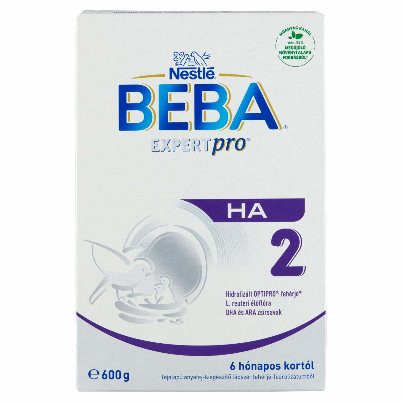 Képek - Beba ExpertPro HA 2 tejalapú anyatej-kiegészítő tápszer 6 hónapos kortól 2 x 300 g (600 g)