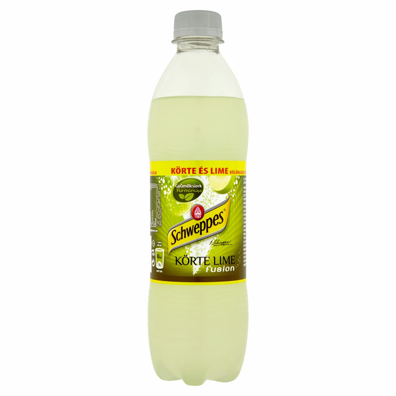 Képek - Schweppes Körte Lime Fusion narancs szénsavas üdítőital 0,5 l