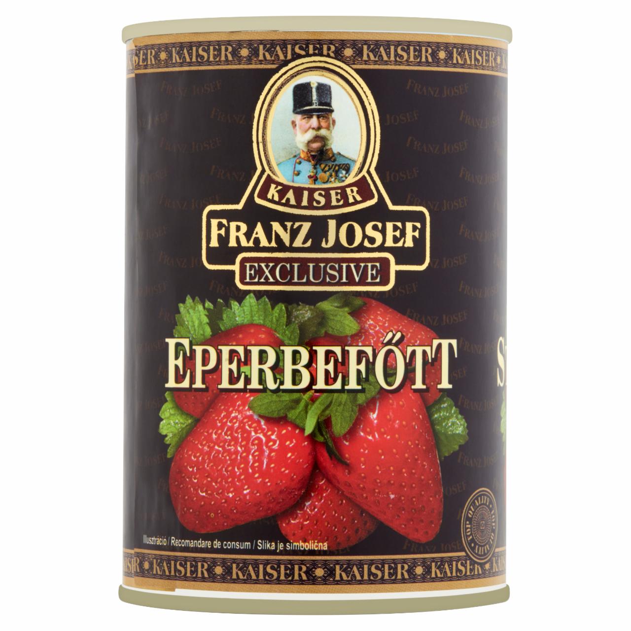 Képek - Kaiser Franz Josef Exclusive eperbefőtt enyhén cukrozott lében 410 g