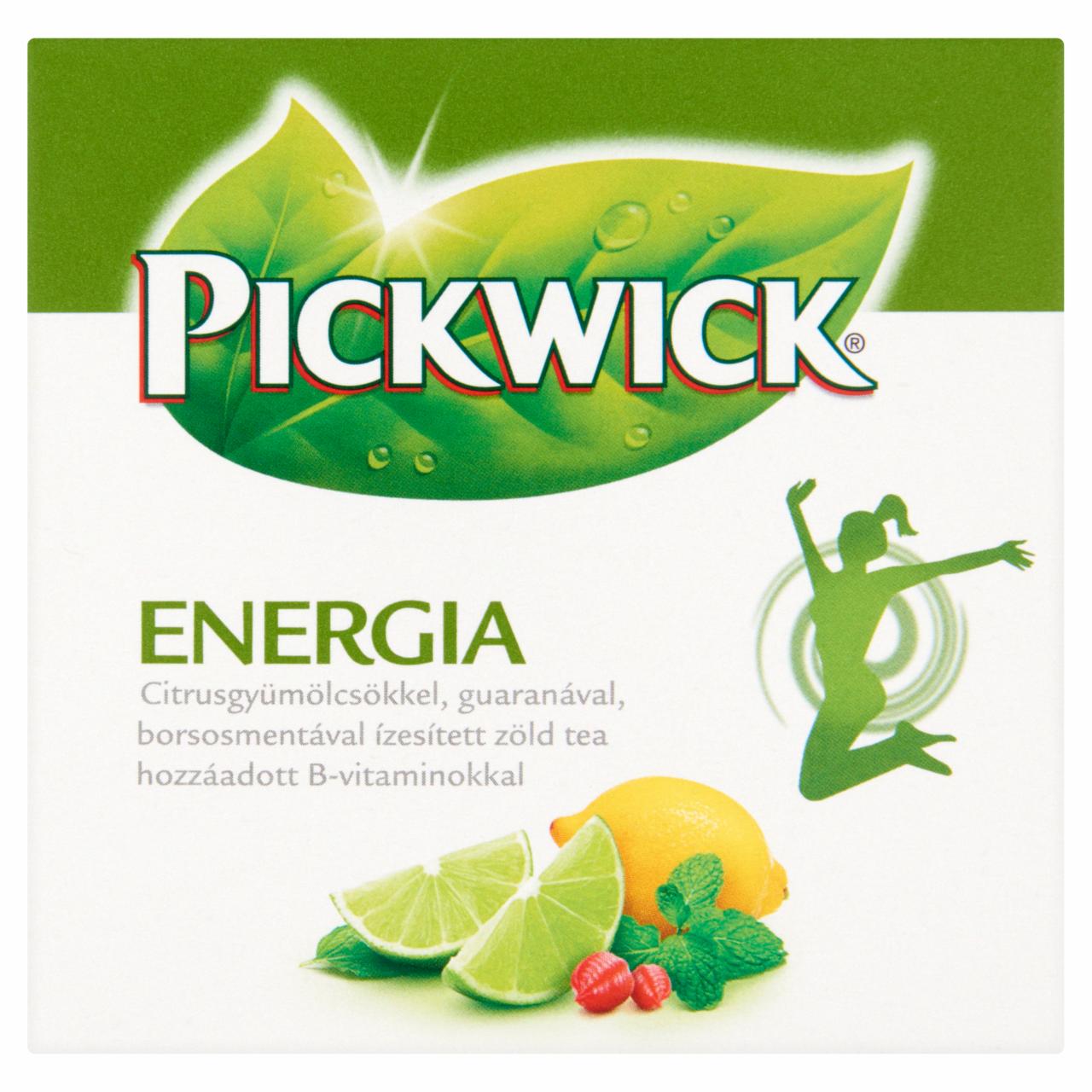 Képek - Pickwick Energia citrusgyümölcsökkel, guaranával, borsosmentával ízesített zöld tea 10 filter 15 g